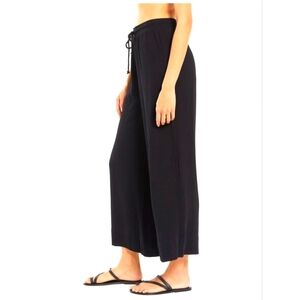 Z Supply Black Wide Leg Drawstring Pants - Flowy Pull-On